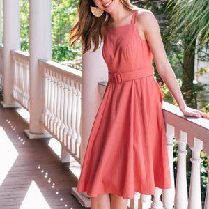 Gal Meets Glam Ruth Square Neck Fit & Flare Mini